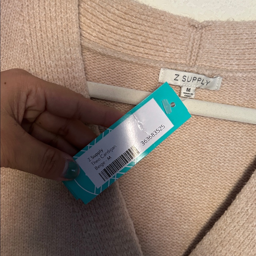 NEW Z SUPPLY women's theo cardigan in champagne heather size m - Picture 4 of 5